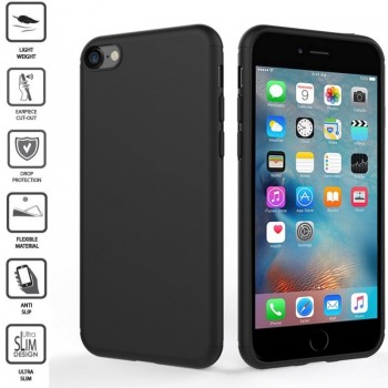 Silikoninis juodas dėklas (Iphone 7/8/Se 2020/Se 2022)